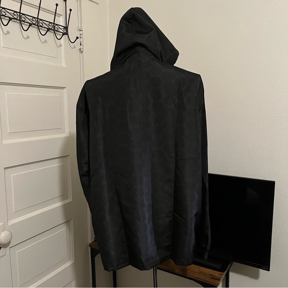 Champion Unisex Savinthebees Black & Yellow Honeycomb Anorak Windbreaker NWT S-M - Picture 6 of 11